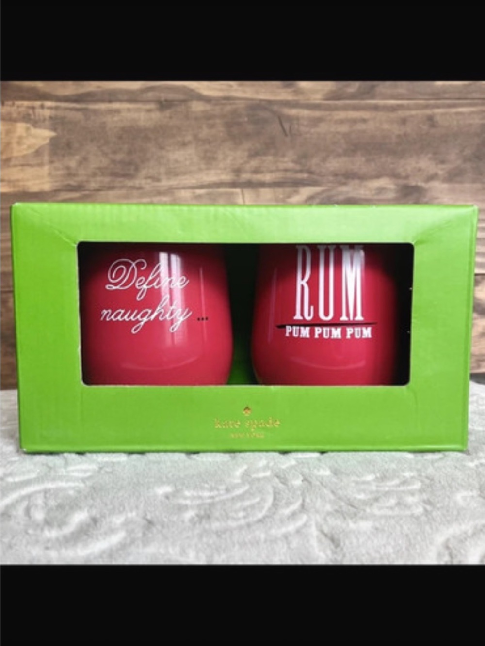 kate spade red holiday glass tumbler set